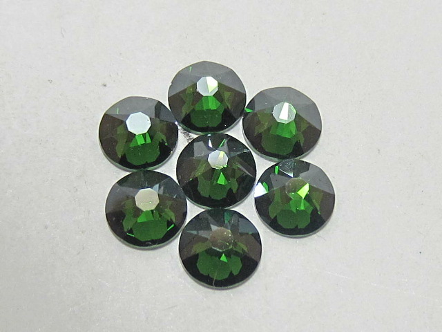 72 pcs. 20ss FERN GREEN LUSTER-D FLATBACK BRILLIANCE Rhinestones